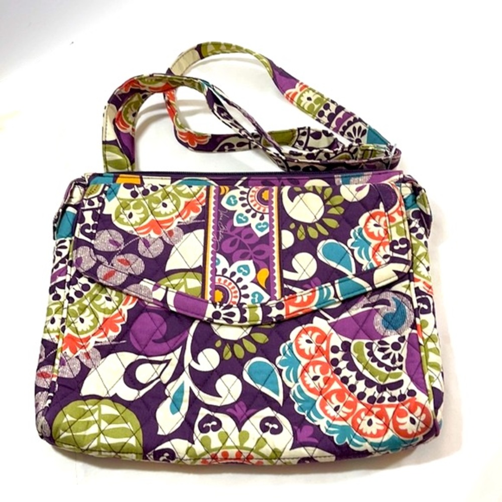 Vera Bradley Plum Crazy Crossbody Bag Retired